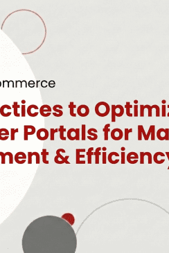 Blog header that reads 'Best Practices to Optimize B2B Customer Portals for Maximum Engagement & Efficiency'