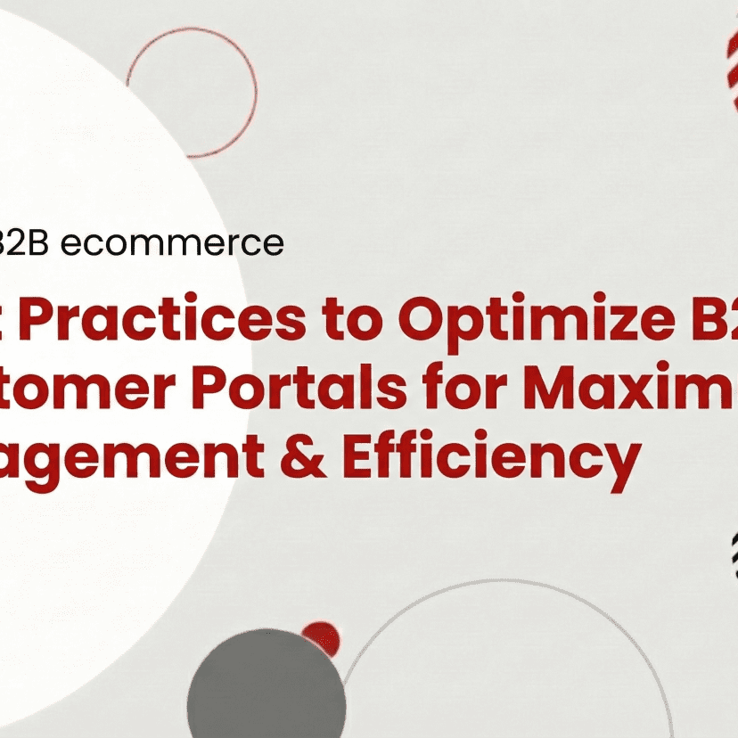 Blog header that reads 'Best Practices to Optimize B2B Customer Portals for Maximum Engagement & Efficiency'
