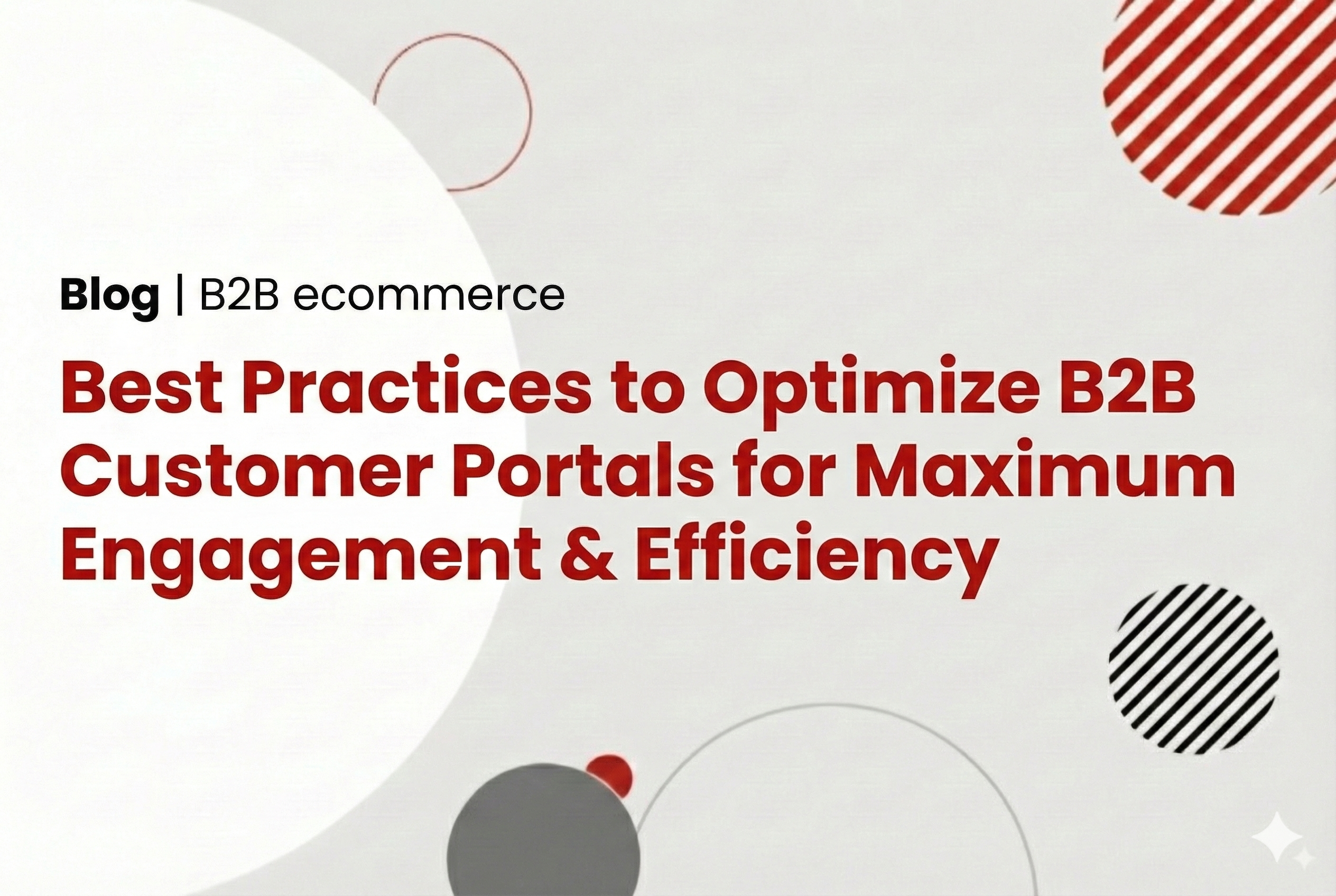 Blog header that reads 'Best Practices to Optimize B2B Customer Portals for Maximum Engagement & Efficiency'